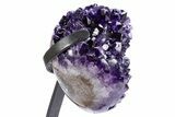 Amethyst Geode With Metal Stand - Uruguay #306861-3